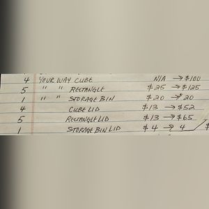 Thirty one your way cubes/rectangles with lids